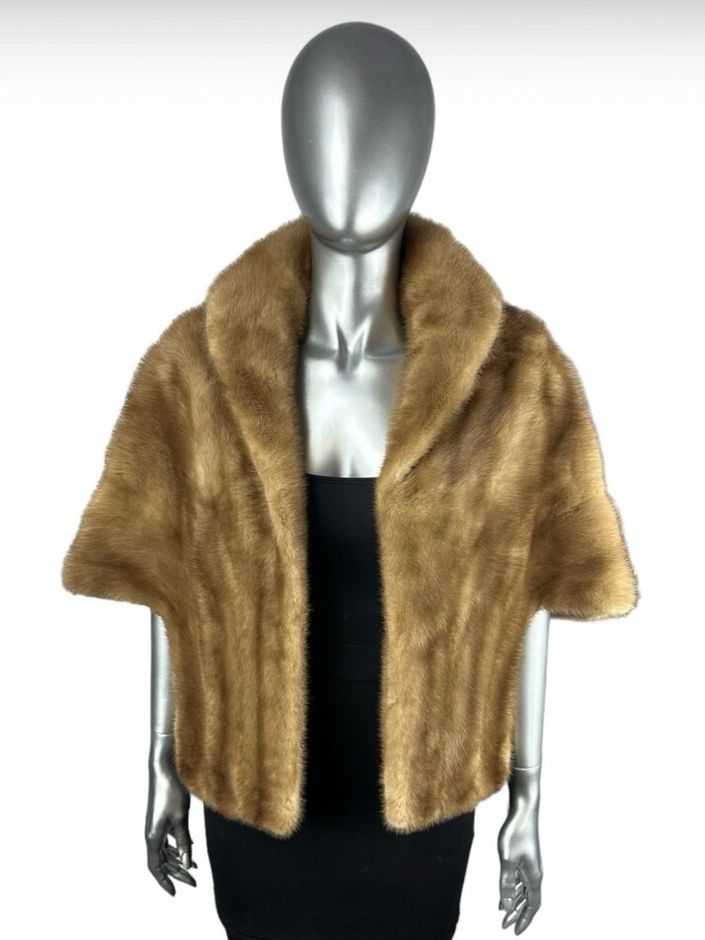 Pastel MINK Stole, MAXIMILLIAN, Sz S/M, Certified Vintage Fur